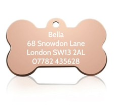 Dog Tag Engraved Personalised Pet Tags ID Tags Engraved Name Collar Tag Bone