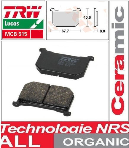 Front brake pads trw - pads,