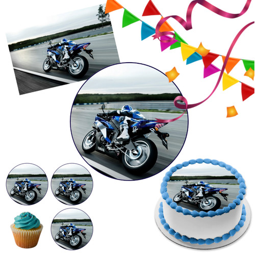Motorbike bike cake topper - motorbike,