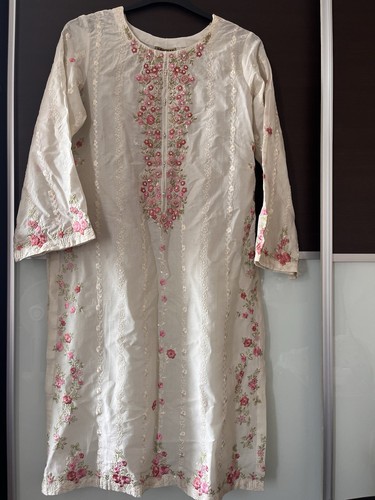 Cream embroidered embellished - cream,