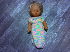 14" dolls hand knitted baby bunting