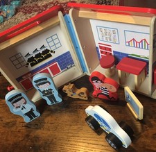 Little Town Wooden Police