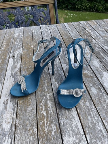 Turquoise blue high - , heel