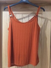 Ladies Matalan Rust Sleeveless Top Size 16