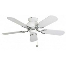 Fantasia Capri 36in Ceiling Fan White & Stainless Steel with White Blades 110521