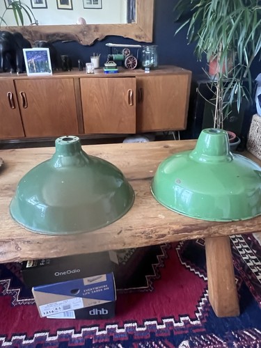 Large vintage green and white - and,