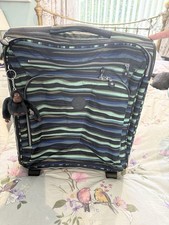 Kipling Cabin Size Case with Monkey Keyring In Blue And Green