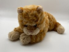 Russ Berrie Sweet Pea 10ins Ginger Kitten Cat Plush Beanie Soft Toy
