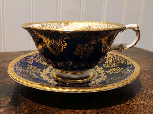 Vtg paragon cobalt blue gold - vtg,
