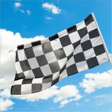 Giant Black & White Check Chequered Ska F1 Lewis Hamilton Flag 
