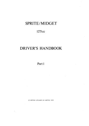 Midget workshop manual oem - midget,