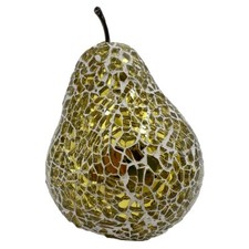 Mosaic glass pear gold - glass,