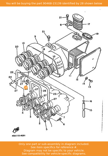 Yamaha clip 90468 15139 oem - 90468-15139,