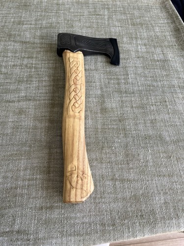 Decorative wooden carved axe - decorative,