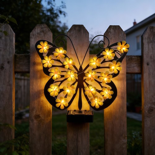 Solar butterfly wall light - solar,