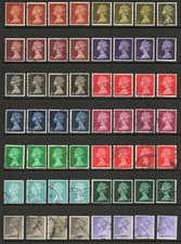 GB QEII Pre-decimal Machins Selection - all 16 included - Used - 2 scans