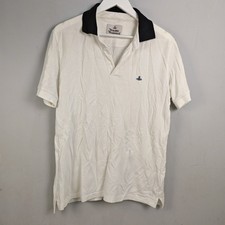 Vivienne Westwood Shirt Mens White Large Short Sleeve Cotton Preppy Casual