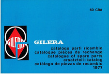 GILERA 50 CBA MOPED ORIG. 1977 FACTORY PARTS CATALOGUE (GB F D E I TEXT) * VGC *