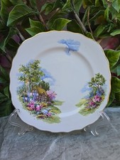 Vintage Royal Vale Retro "Cottage Garden" Square Side Bread Plate ruffles 6¼" 