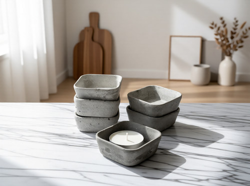Handmade concrete square - concrete,