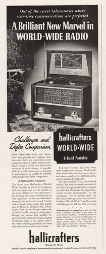1953 hallicrafters radio world - radio,