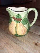 hand painted jug with raised