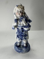 Antique Conta &Boehme Germany C1860-90 Blue White Delft Child Fairing 1441Figure