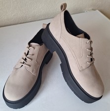 GEOX RESPIRA Nubuck Leather Shoes UK Size 7.5, EU 41 Light Stone RRP £115