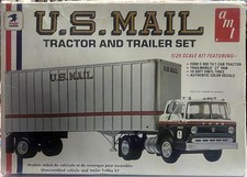 Amt 1/25 U.S. Mail Tractor and Trailer Set Model Kit