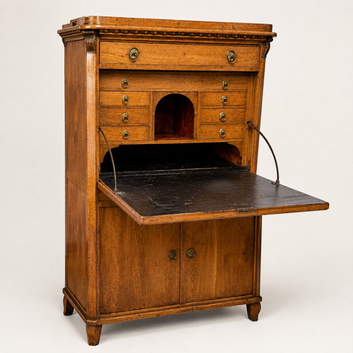Antique oak fall - oak, bureau
