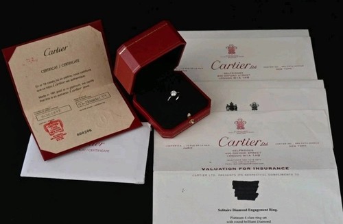 Cartier ring 02ct diamond - cartier,