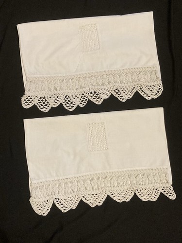 Pair antique heirloom white - pair,