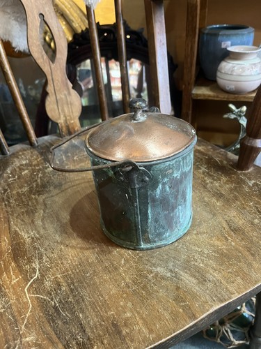 Antique small copper bucket - small,