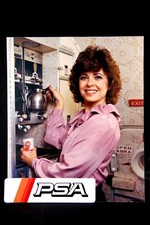 PSA Original Vintage ART Stewardess Crew Pacific Southwest Airlines Coffee Smile