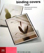 200 Micron Transparent clear cover Comb Wire Binder Machines A4 A5 10x 20x 50x