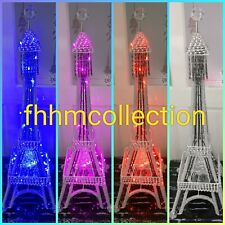 Stunning Large Eiffel Tower Floor Table Lamp 90cm Colour Changing Silver Decor