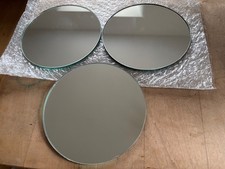3 x Round Mirrored Glass 7"