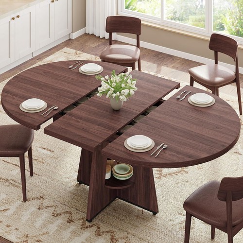 Extendable dining table round - dining,