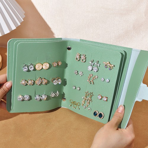 Portable earring storage book - storage,