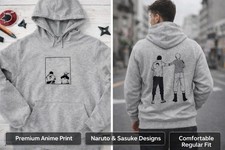 Unisex anime grey cotton - unisex,