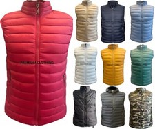 Mens Padded Sleeveless Jackets Gilet Body Warmer Puffer Quilted Bomber Winter