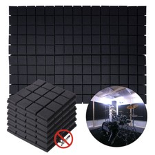 12x Foam Acoustic Wall Panel KTV Drum Room Studio Sound-absorbing Insulation Pad