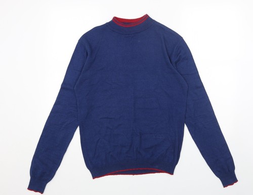 Pop mens blue mock neck - mock,