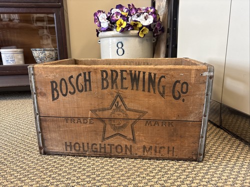 Vintage wooden beer crate - wooden,