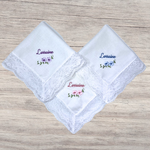Personalised name lace - lace, floral