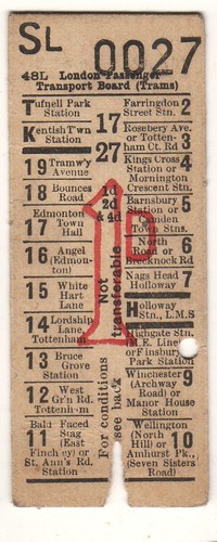 Bus tram ticket london - tram,