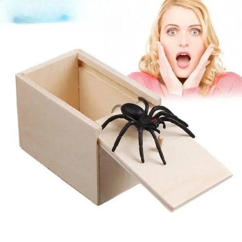 Spider box prank wooden - spider, a