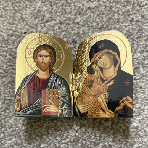 Folding diptych christian icon - diptych,
