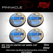 SET OF 4 SILVER & BLUE VOLVO