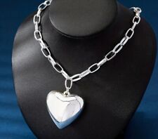 Silver Heart Pendant Chunky
